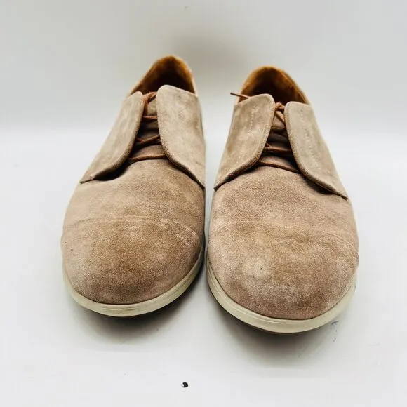 Samuel Hubbard Shoes Womens 9 Beige Brown Suede Oxford Lace Up Sneaker Casual