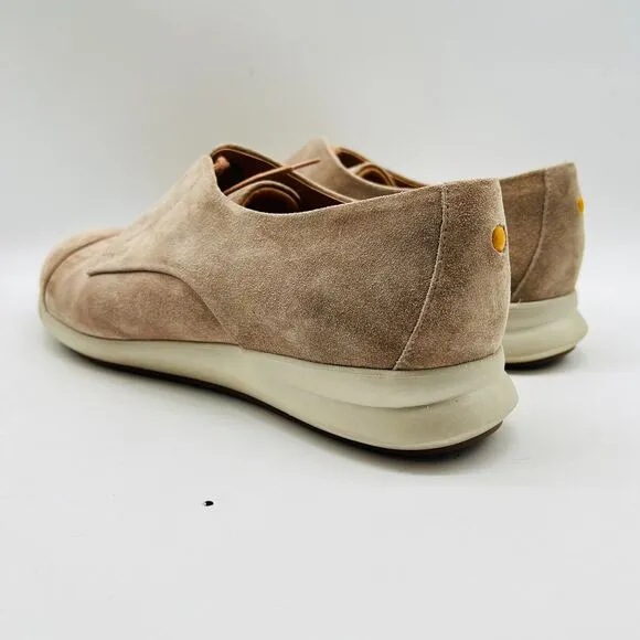 Samuel Hubbard Shoes Womens 9 Beige Brown Suede Oxford Lace Up Sneaker Casual