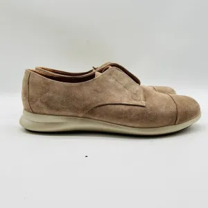 Samuel Hubbard Shoes Womens 9 Beige Brown Suede Oxford Lace Up Sneaker Casual