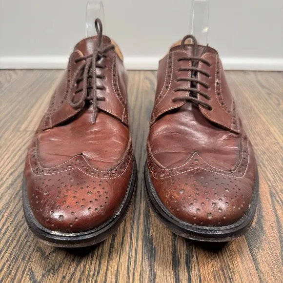 Saxone of Scotland brown leather wingtip oxford dress shoes size 7