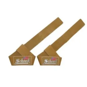 Schiek Sports 1000LLS Leather Lifting Straps Power Weight Lifting Bodybuilding