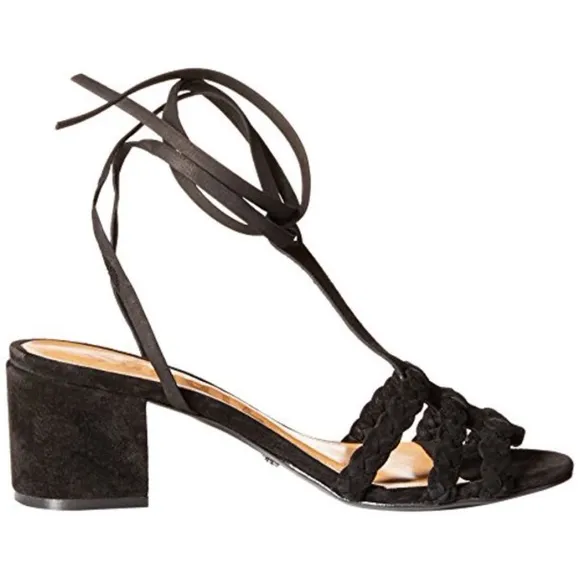 Schutz Evelinna Ankle Strap Braided Open Toe Heel