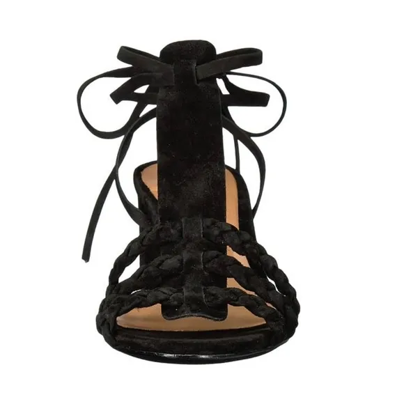 Schutz Evelinna Ankle Strap Braided Open Toe Heel