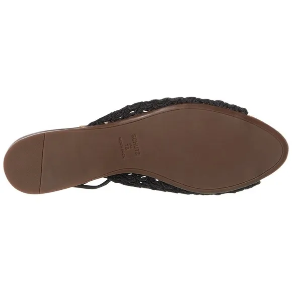 Schutz Olicia Flat Sandal In Black