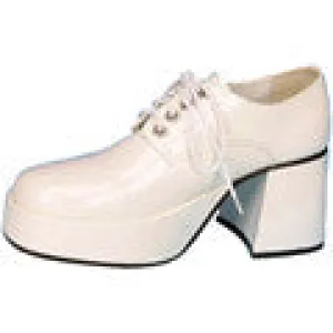 Shoe Platform Wht Pat Men Medium Costume Accessories