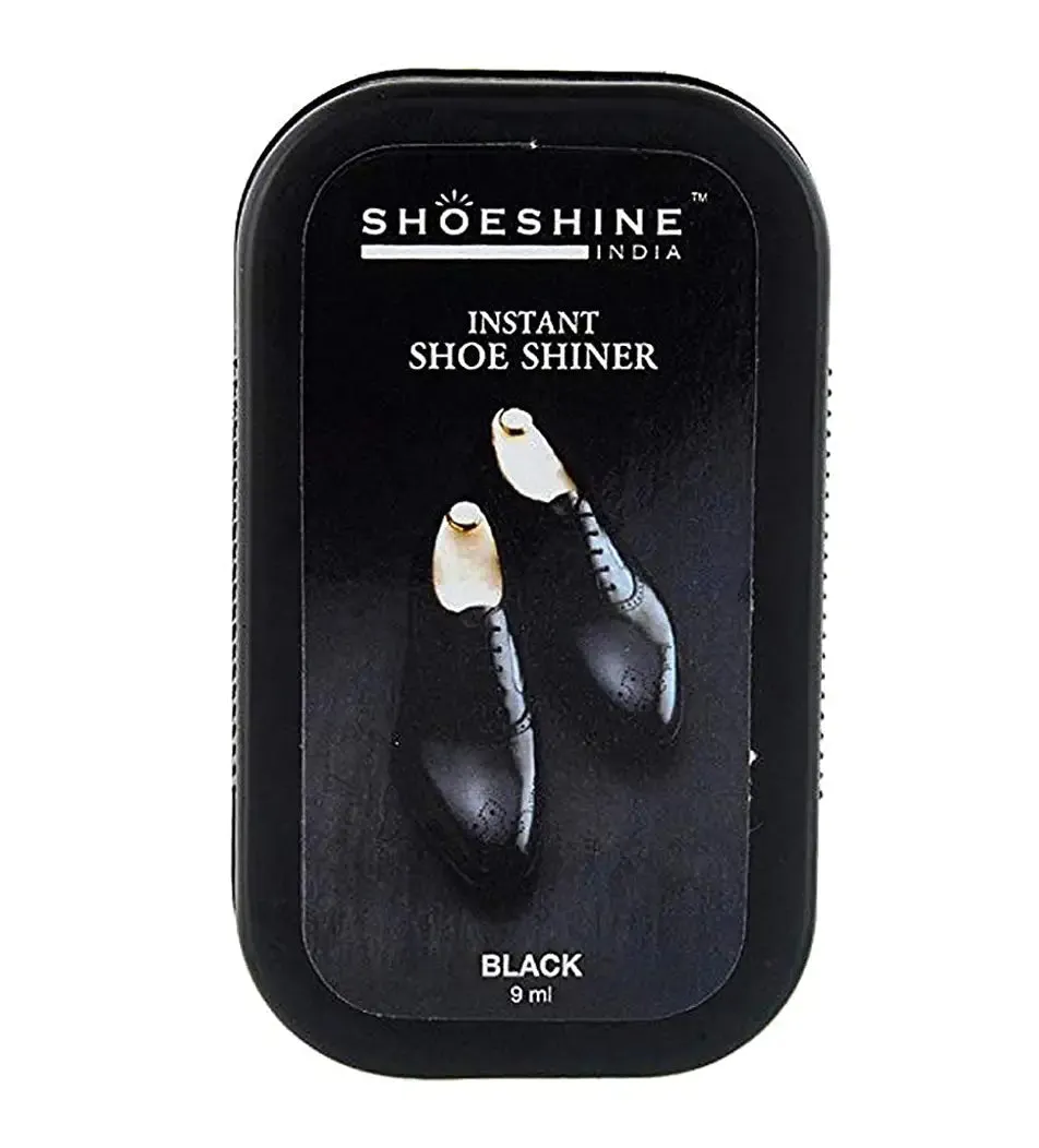 SHOESHINE shoe shiner 2 Black   1 Neutral (Pack of 3) - instant shoe shine sponge