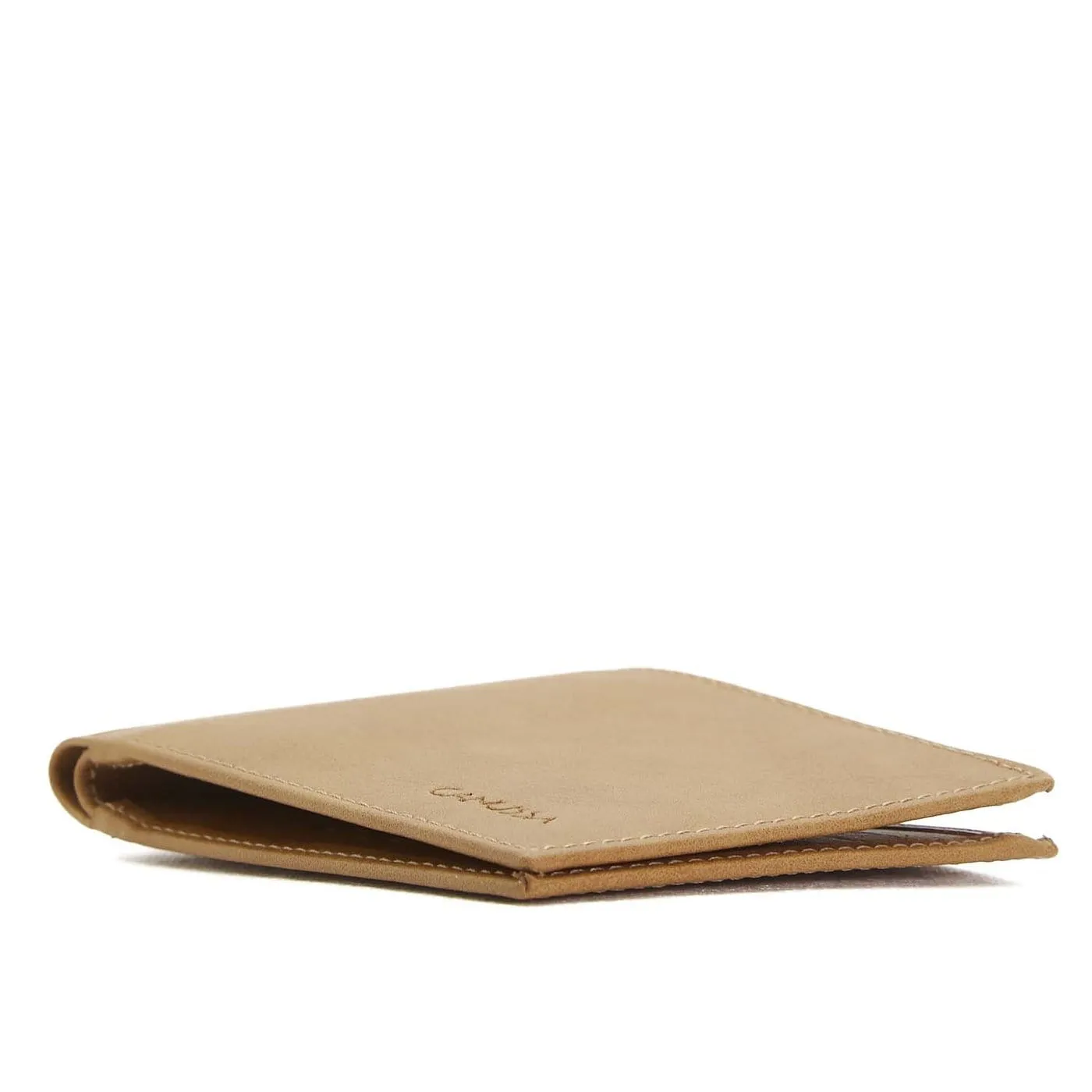 Slim Bifold Vegan Leather Wallet | Camel