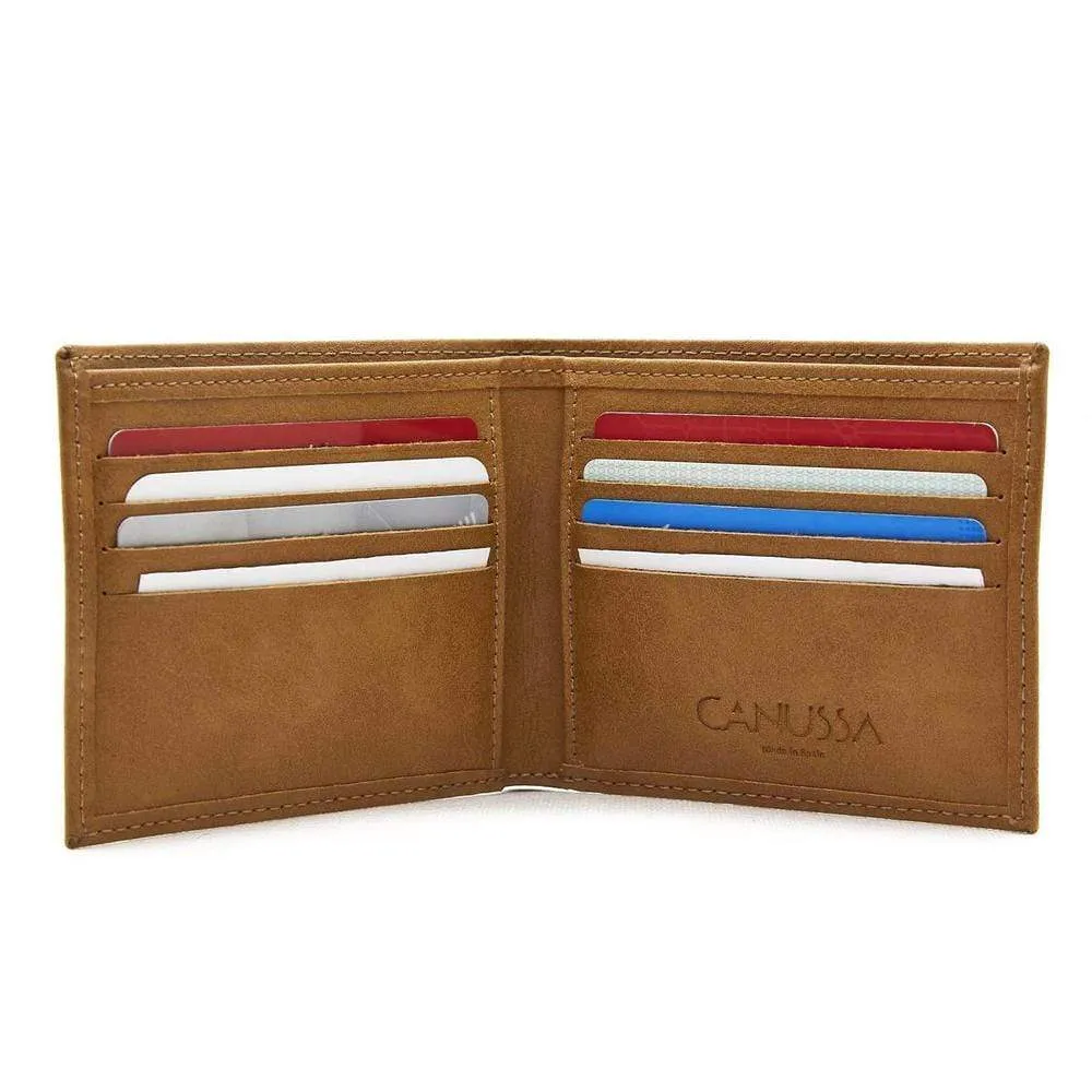 Slim Bifold Vegan Leather Wallet | Camel