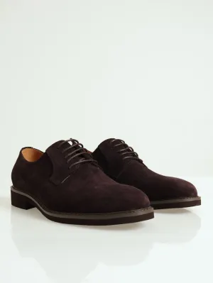 Smart Casual Suede Derby - Brown