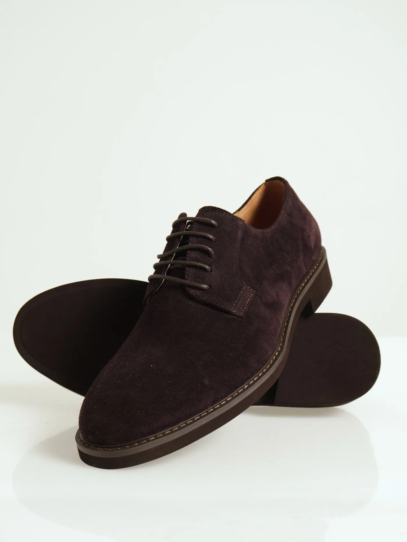 Smart Casual Suede Derby - Brown