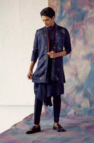Space Blue Shrug Kurta Set