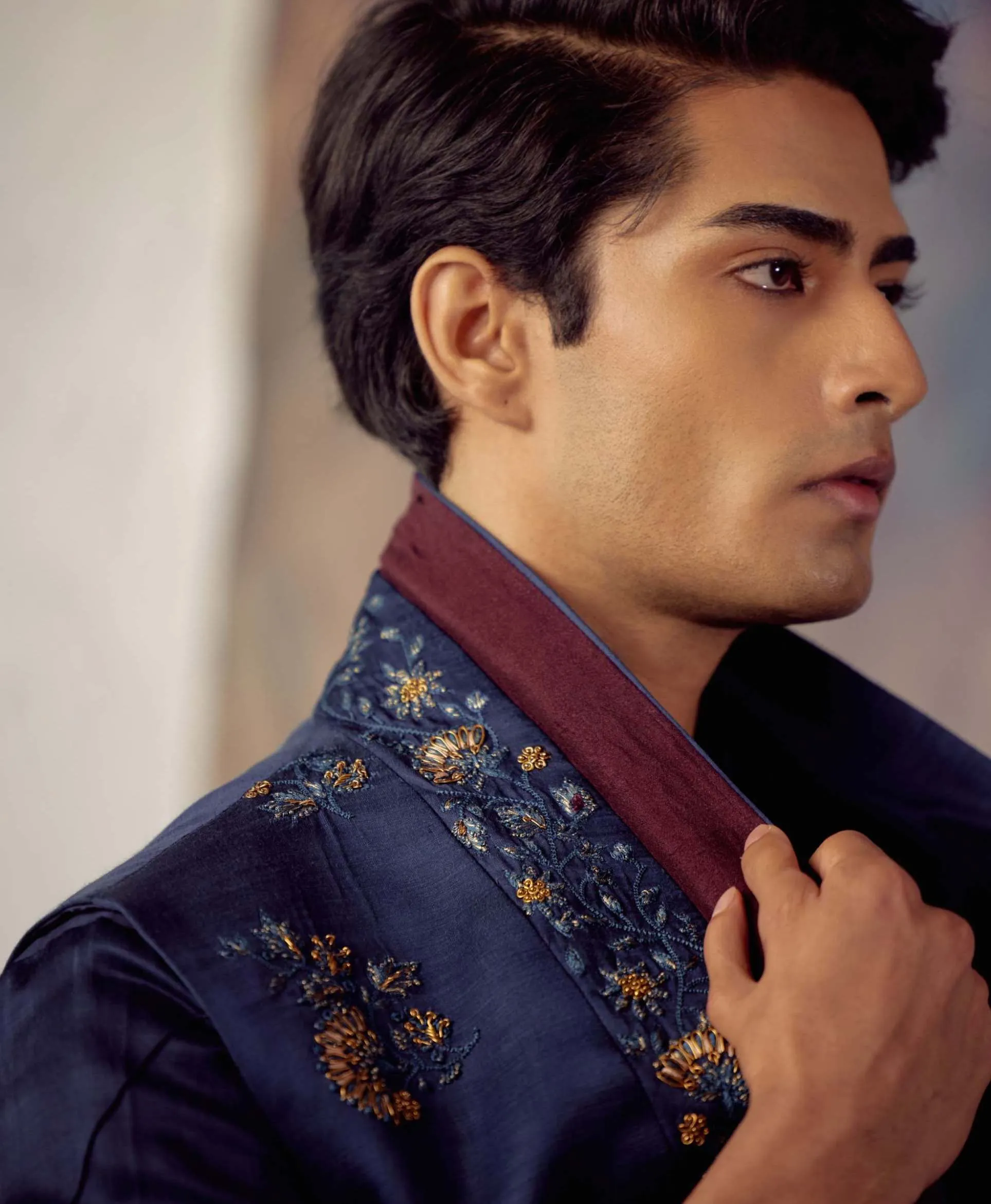 Space Blue Shrug Kurta Set
