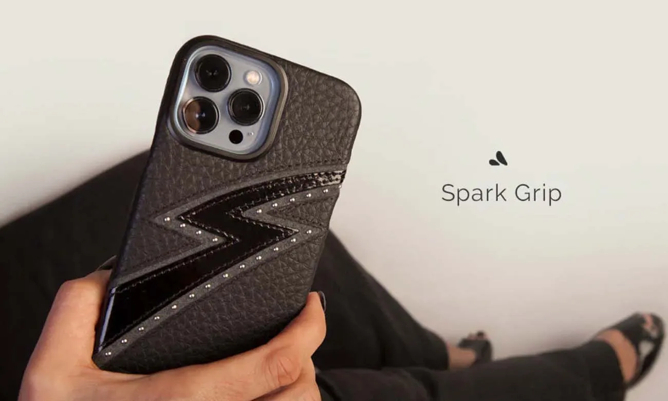 Spark Grip iPhone 13 Pro Max leather case without MagSafe