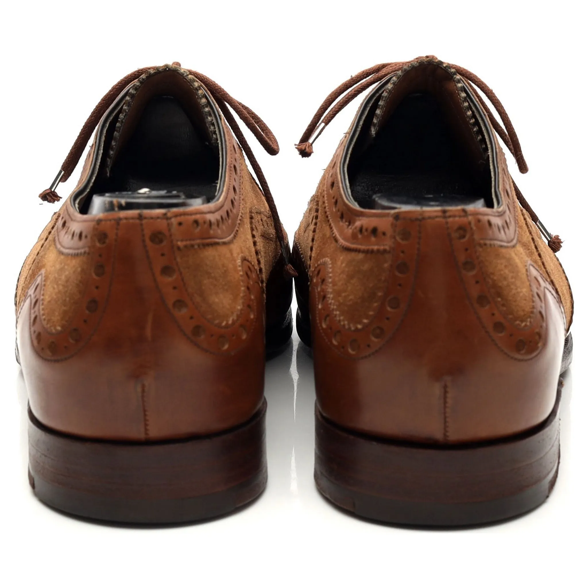 'Spectator' Brown Leather and Suede Oxford Brogues UK 8 US 9