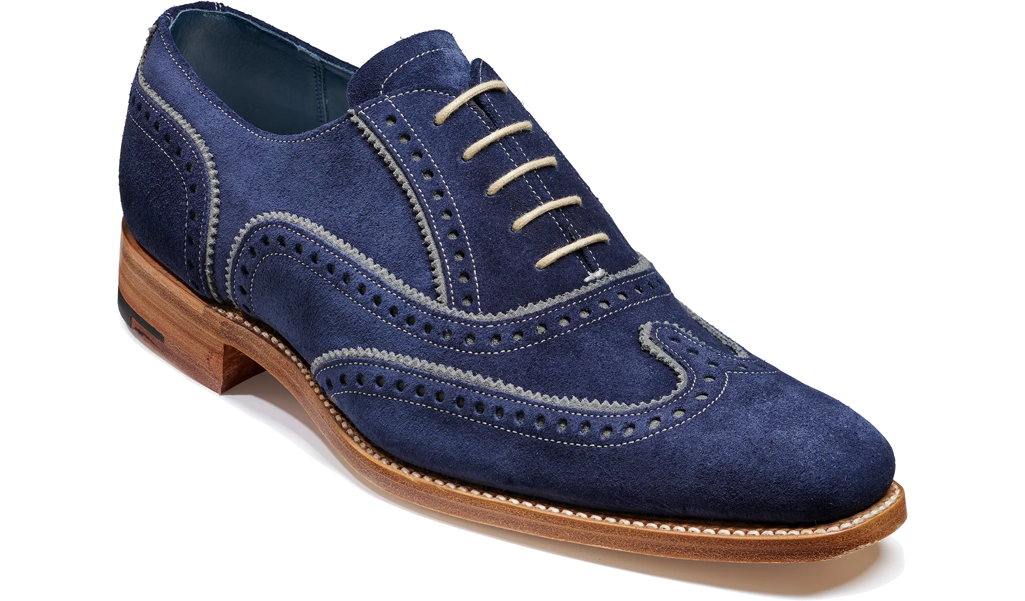 Spencer - Navy / Grey Suede