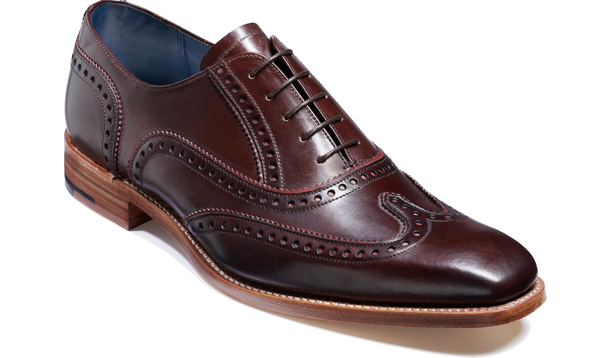 Spencer - Walnut / Burgundy Hand Painted (Sample)