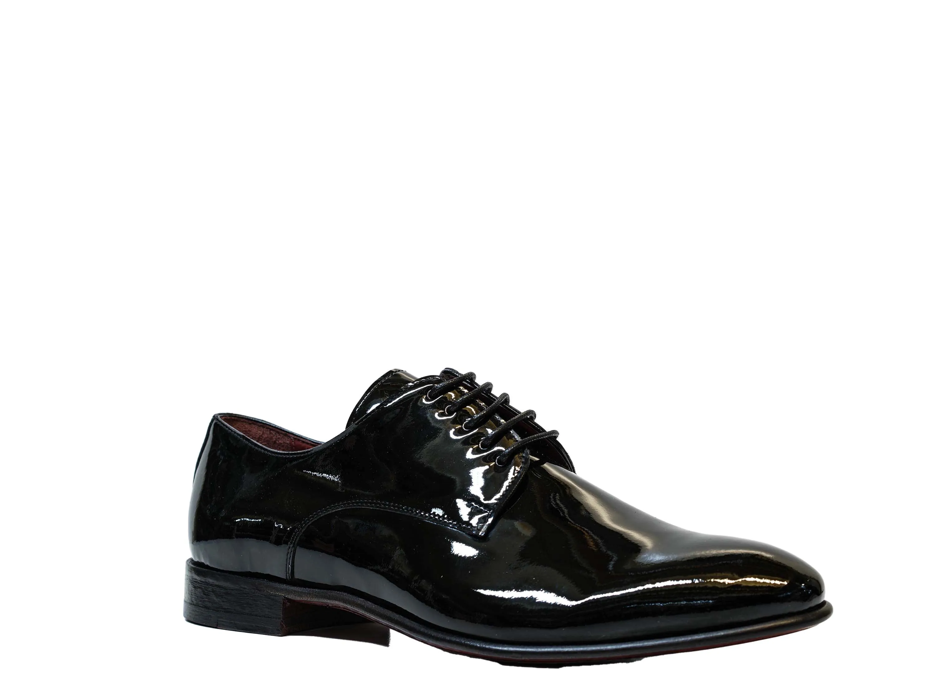Stefano Stefani Men's Black Patent Leather Lace Up 7593  20% OFF