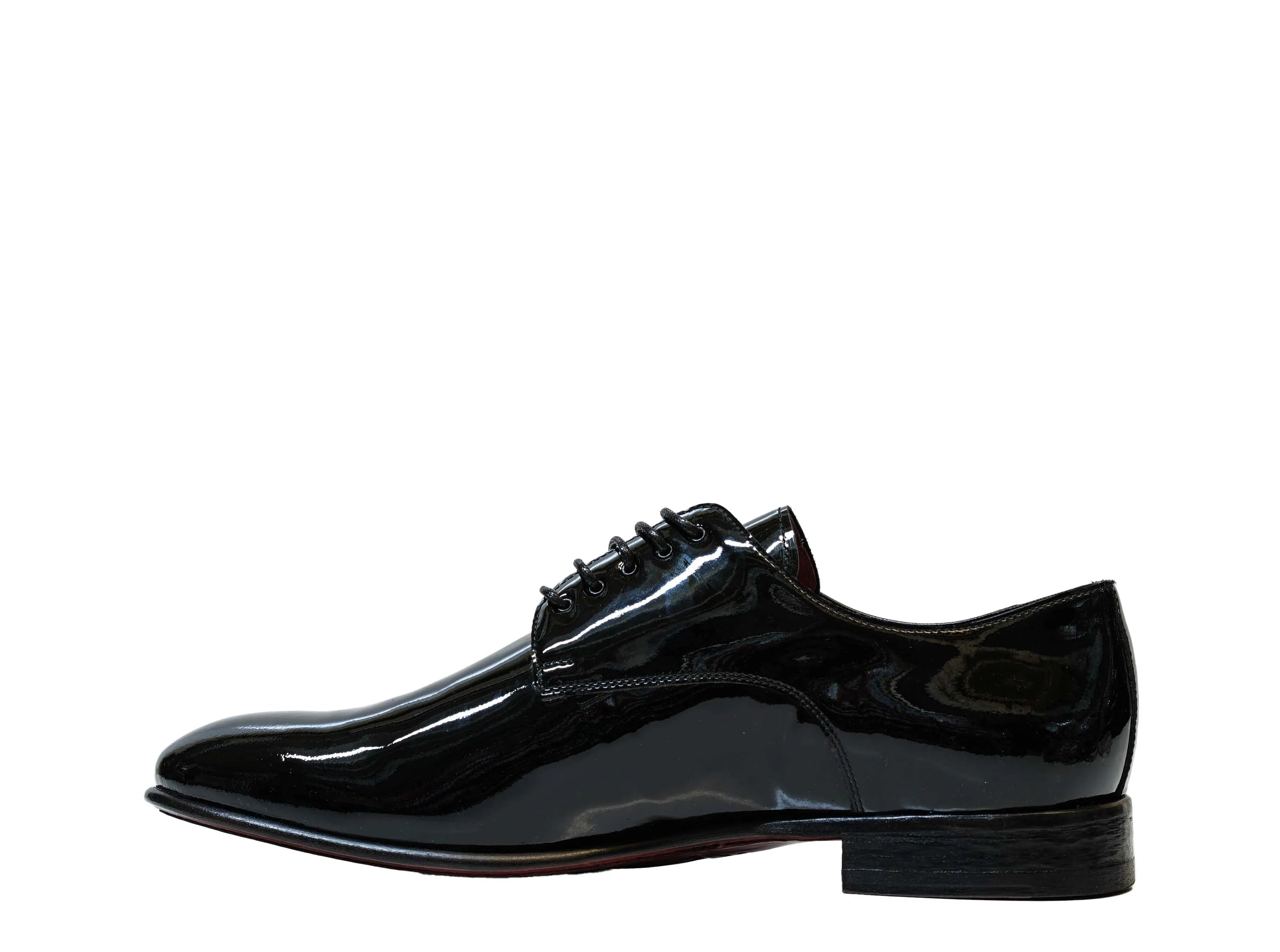 Stefano Stefani Men's Black Patent Leather Lace Up 7593  20% OFF