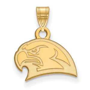 Sterling Silver Gold-plated Miami University Ohio Redhawk Small Pendant