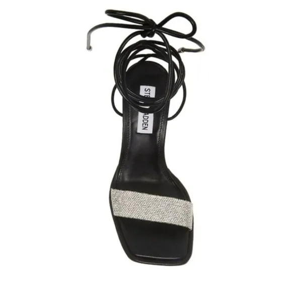 STEVE MADDENKARLY BLACK LACE UP PUMP SANDAL NWT