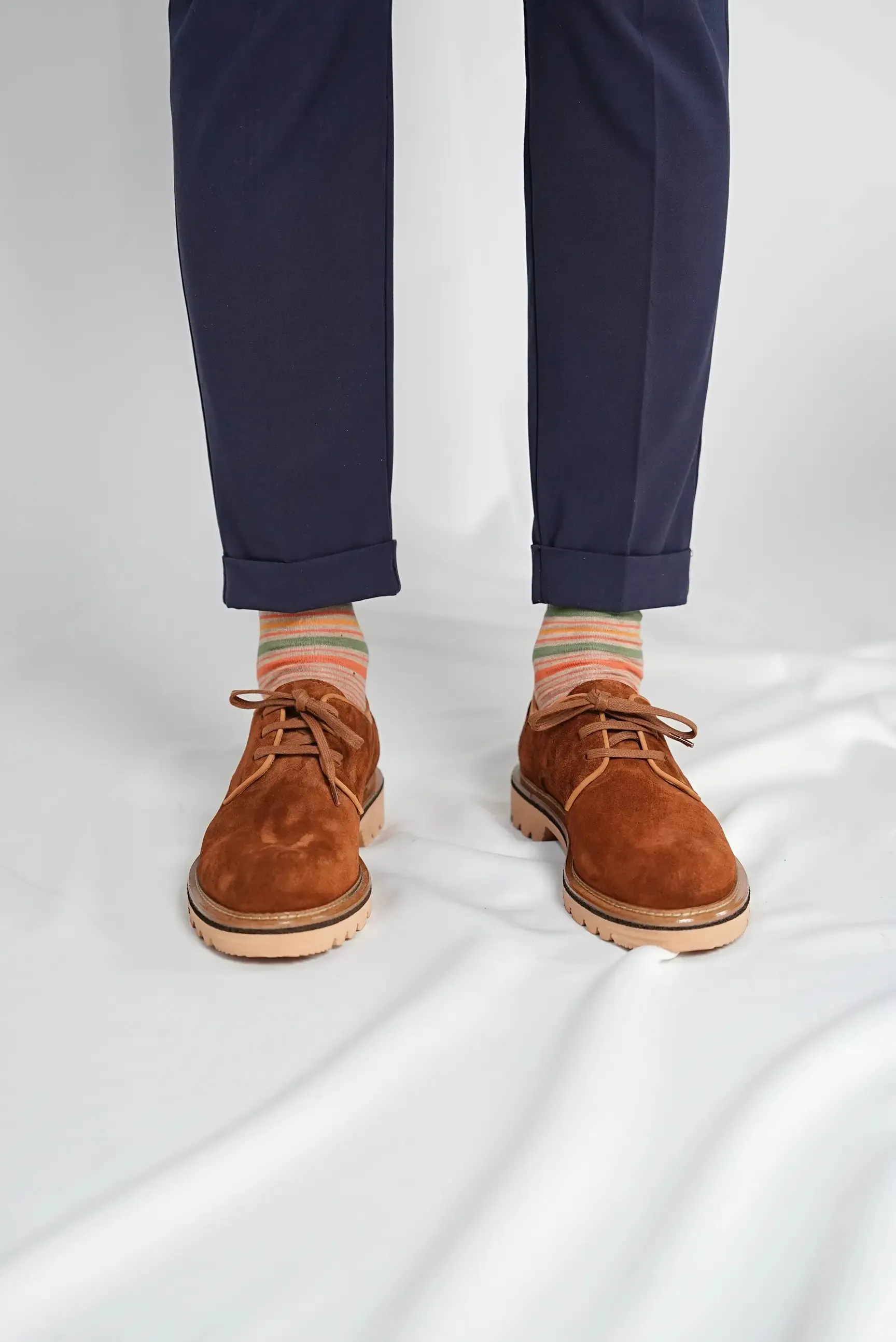 Tan Suede Derby Laces Chunky