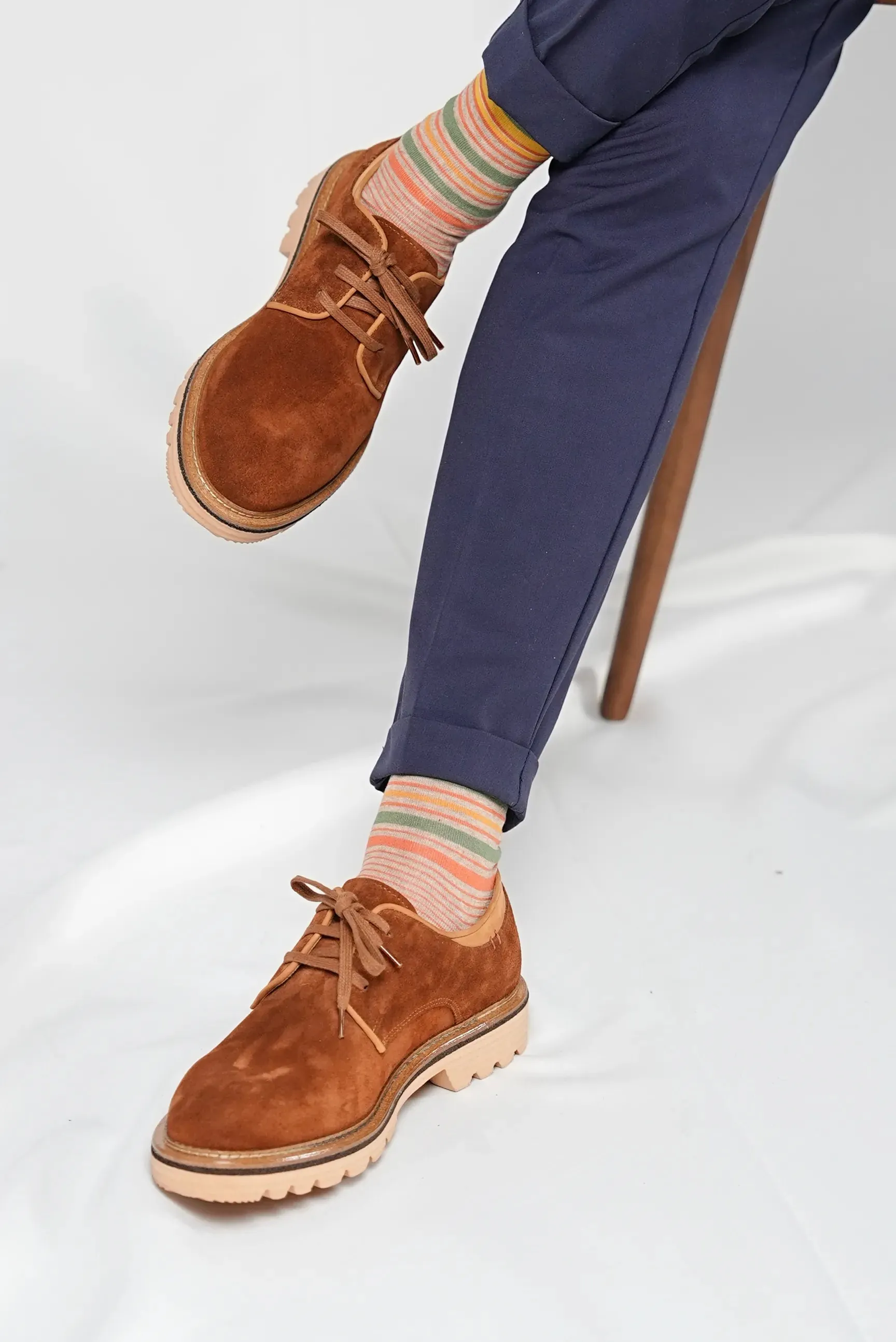 Tan Suede Derby Laces Chunky