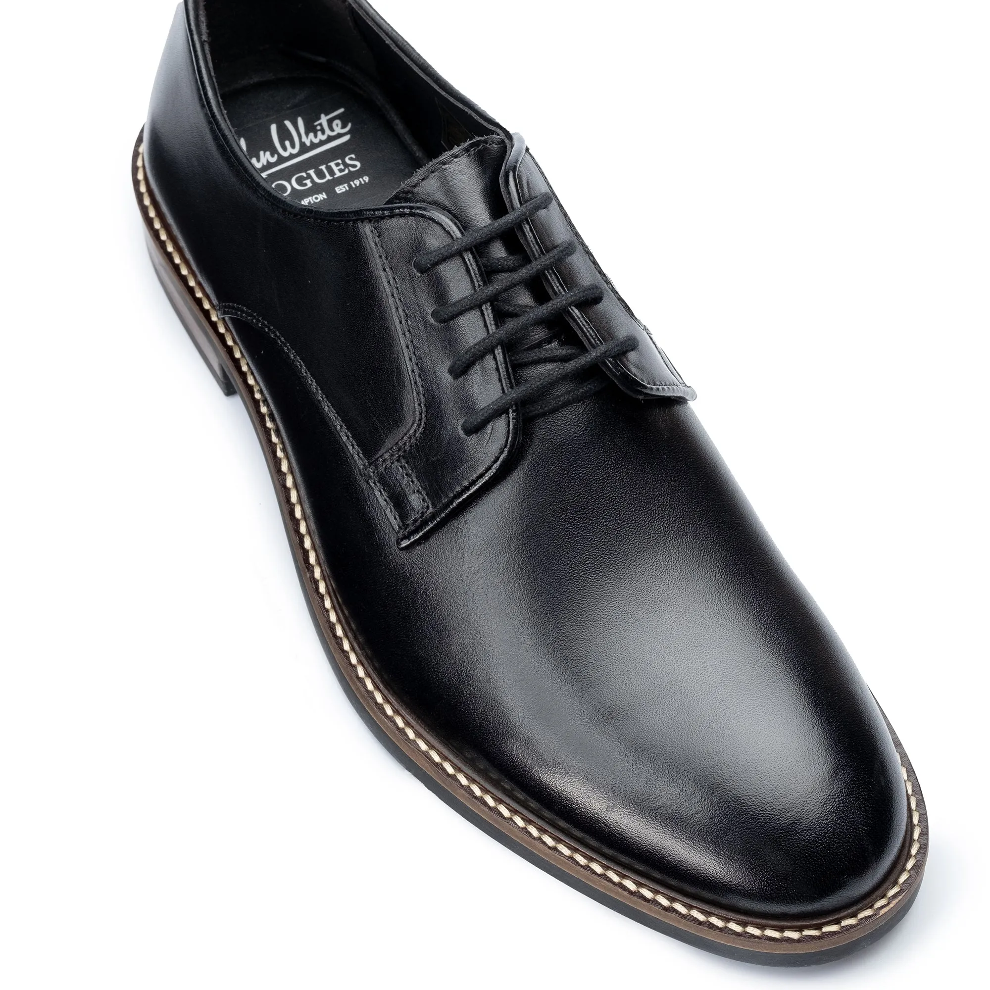 Tanner Black Derby Shoes