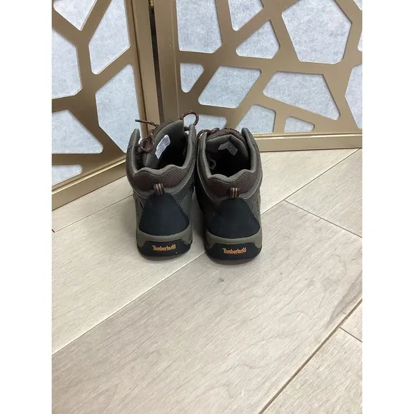 Timberland boys Youth Mt. Maddsen Waterproof Hiking Boot 4.5 brown leather