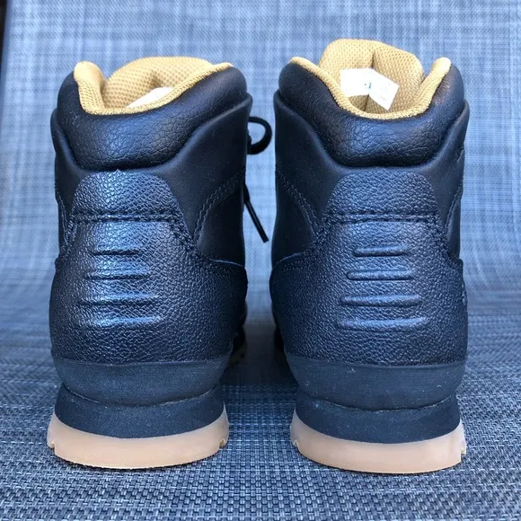 Timberland Kids Euro Hiker Shell Toe Black Leather High-Top Boots Size 12