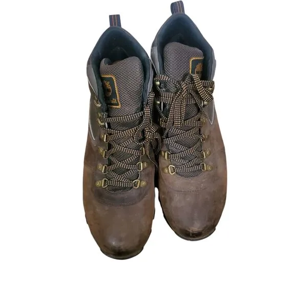 Timberland Mt Maddsen Waterproof Mid Hiking Boots Mens US 12 Brown 2730R Leather