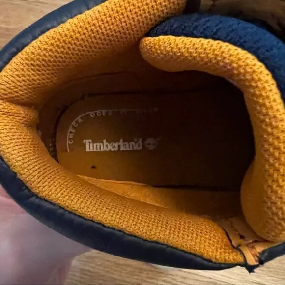 Timberland Navy Suede Leather Velcro Boots