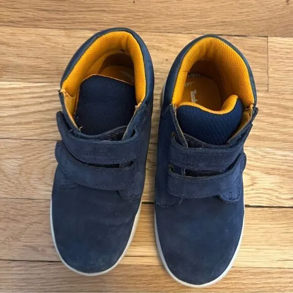Timberland Navy Suede Leather Velcro Boots