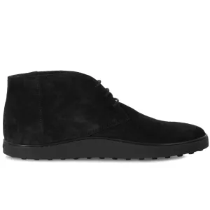 Tod's Black Calfskin Men Derby Shoe