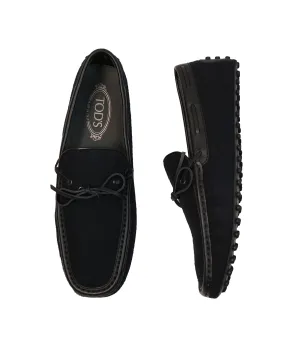 TOD’S - Gommini Laccetto Flannel & Leather Driving Loafer - 9.5