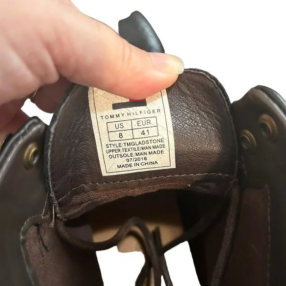 Tommy Hilfiger Gladstone Lace Up Mid Brown Oxford Boot
