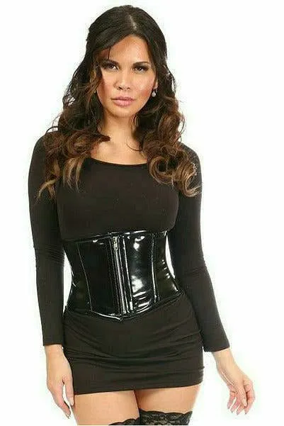 Top Drawer Black Patent Steel Boned Mini Cincher