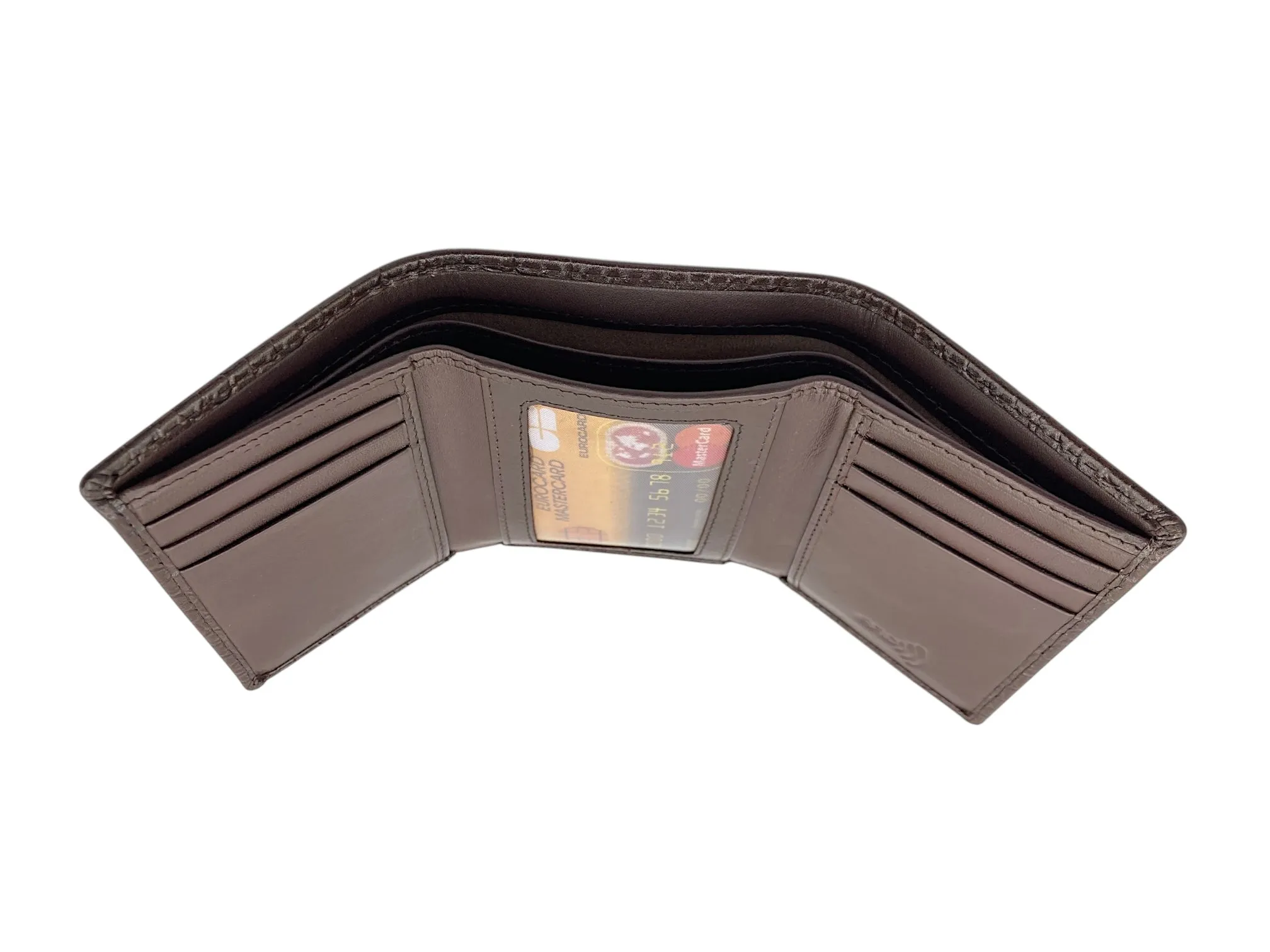Trifold Wallet RFID Slim Wallets 10 Card Double Stitch # 1508