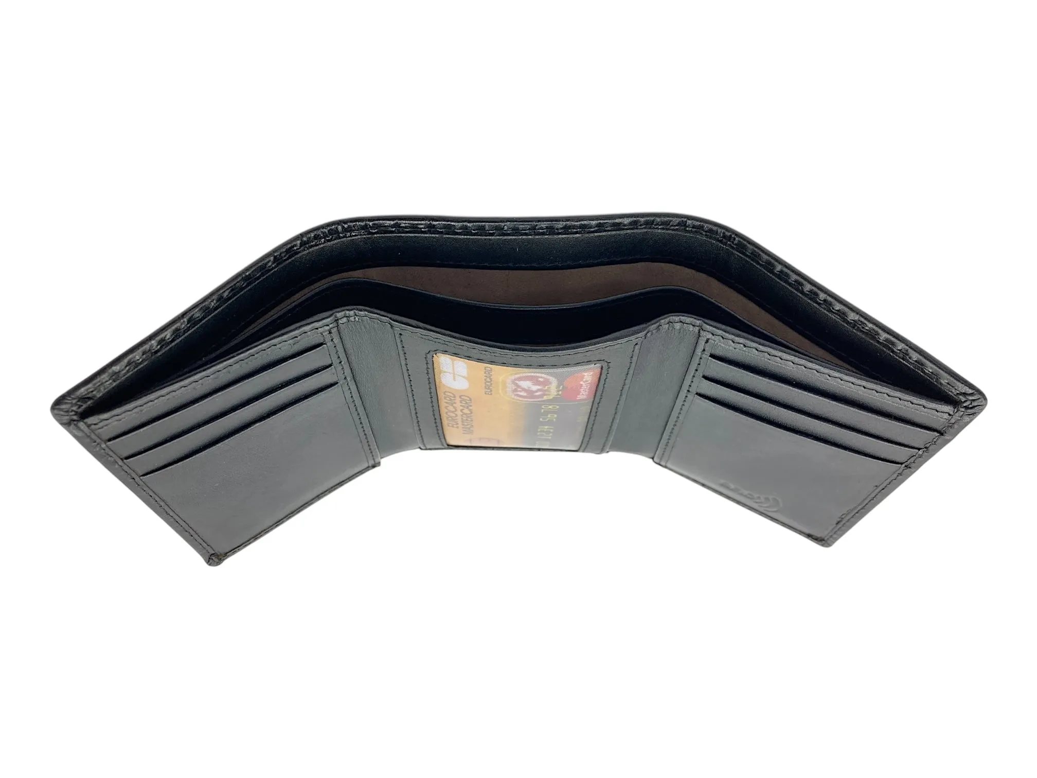 Trifold Wallet RFID Slim Wallets 10 Card Double Stitch # 1508