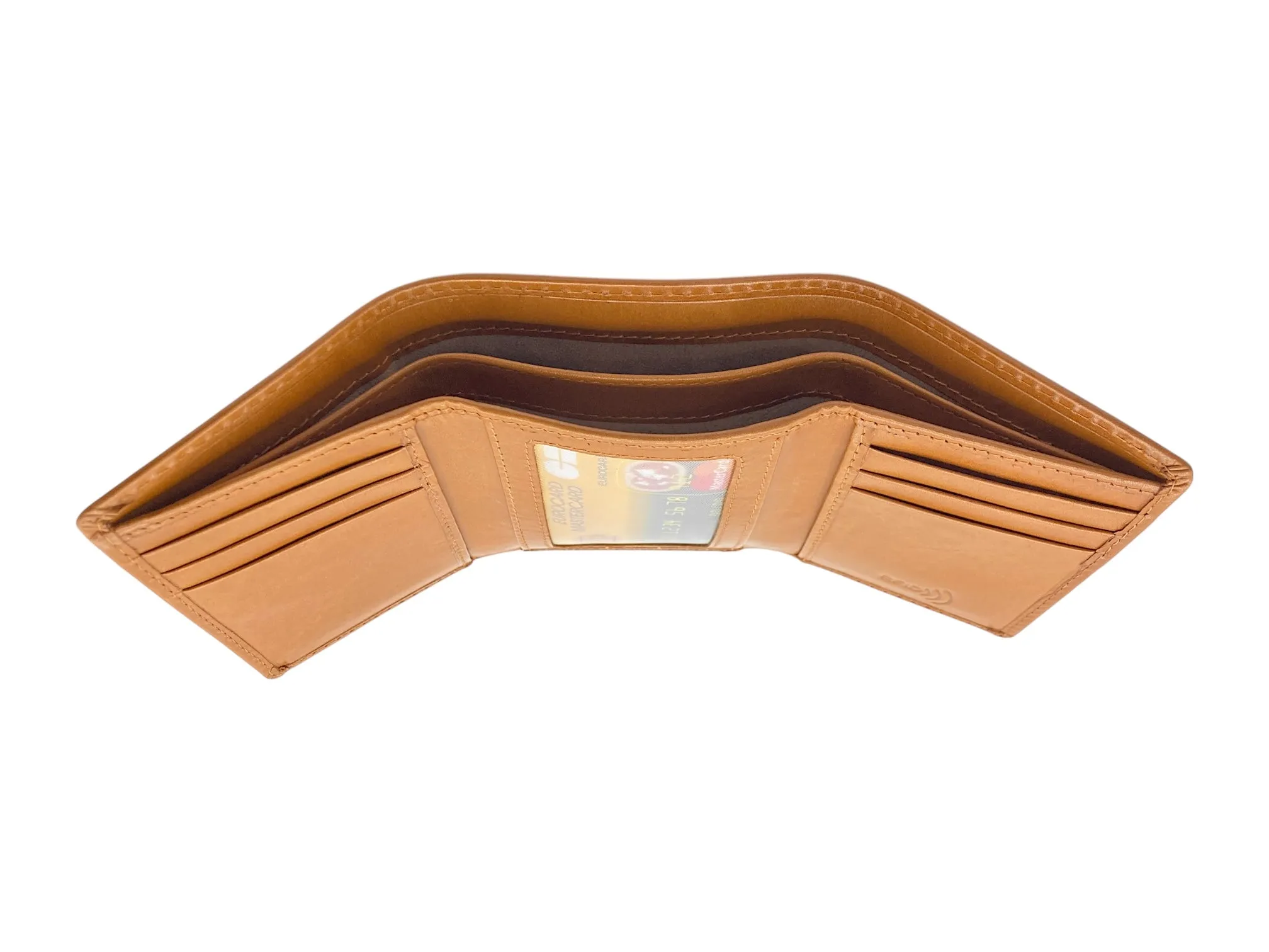 Trifold Wallet RFID Slim Wallets 10 Card Double Stitch # 1508