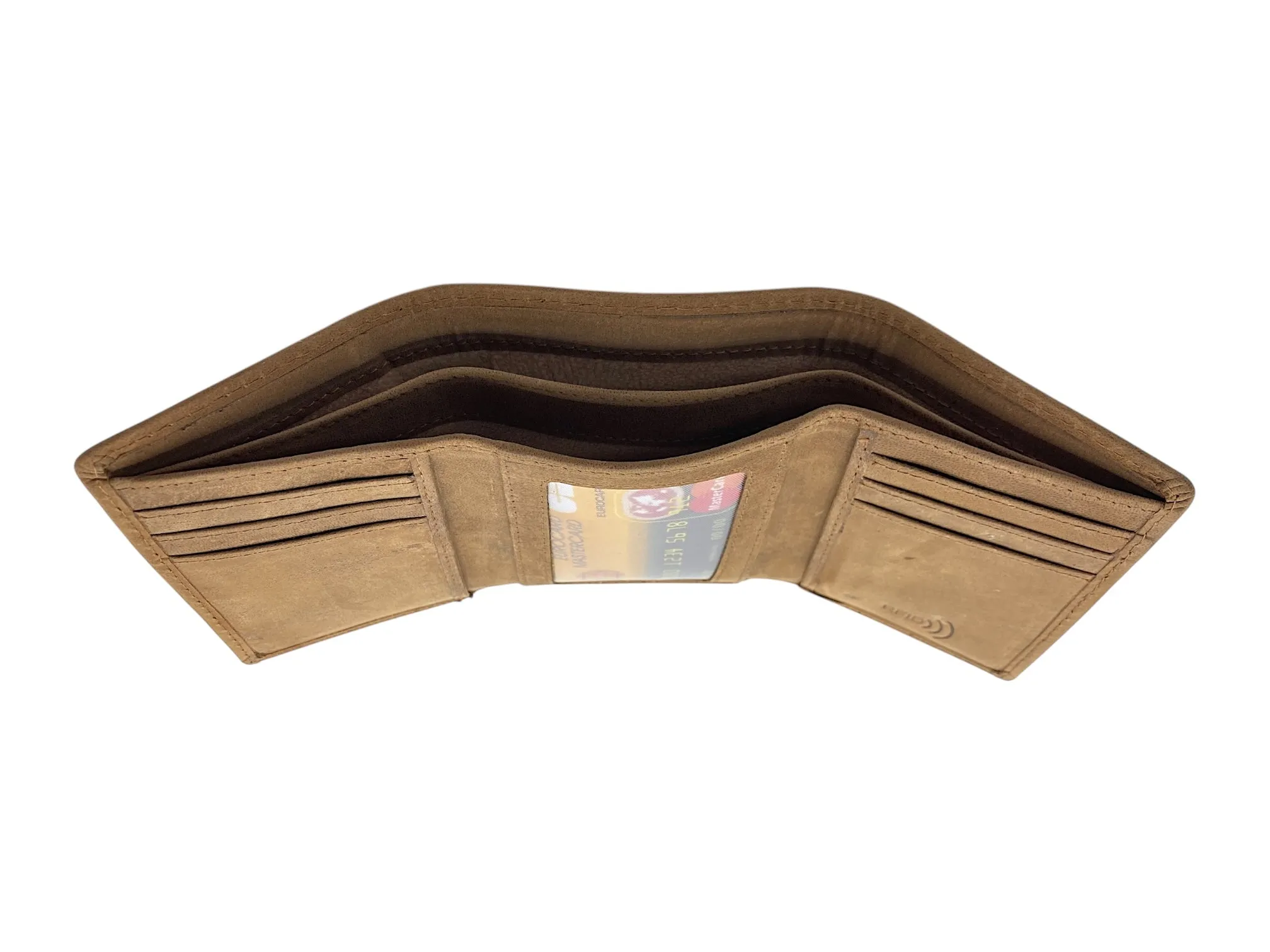Trifold Wallet RFID Slim Wallets 10 Card Double Stitch # 1508