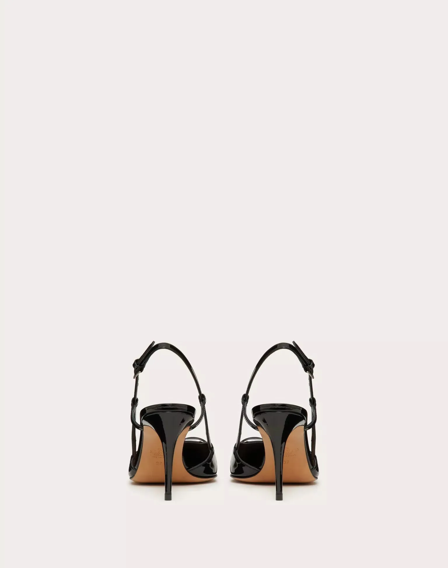 VALENTINO VLOGO SIGNATURE PATENT LEATHER SLINGBACK PUMP 80MM