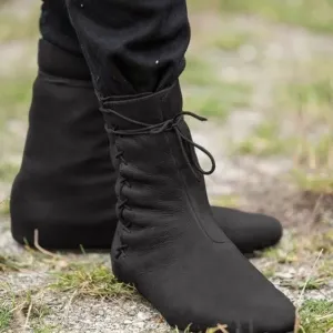 Viking Boots - Black Low Cut Lace-Tied.