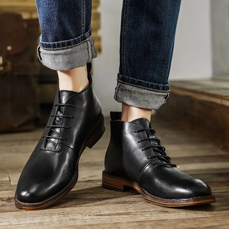 Vintage Handmade Ankle Boots for Men