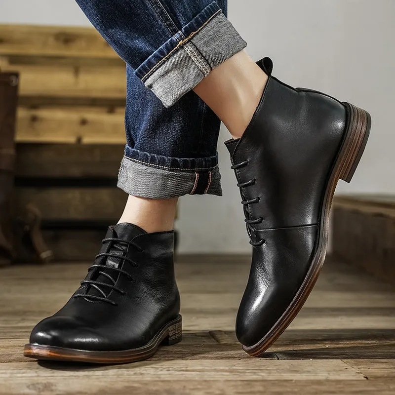 Vintage Handmade Ankle Boots for Men