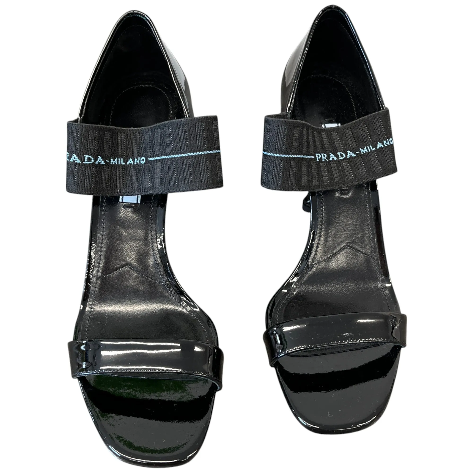 Women's Elastic Logo Heels Black Size EU 39 / UK 6
